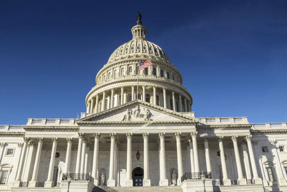 Image shows US White House, where reading legislation begins.