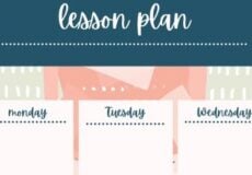 Image from dkobteva shows pastel background lesson planner.
